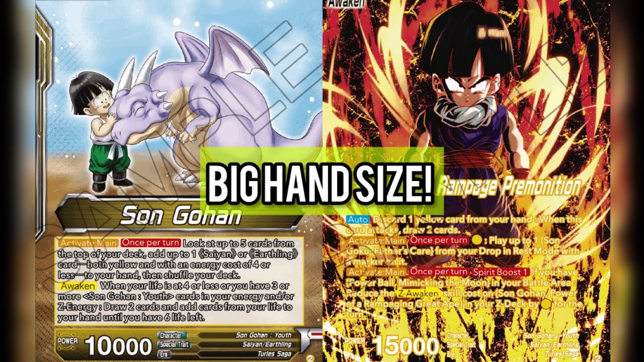 Showcasing the NEW Set 24 Yellow Kid Gohan ! | Dragonball Super Card Game Masters!