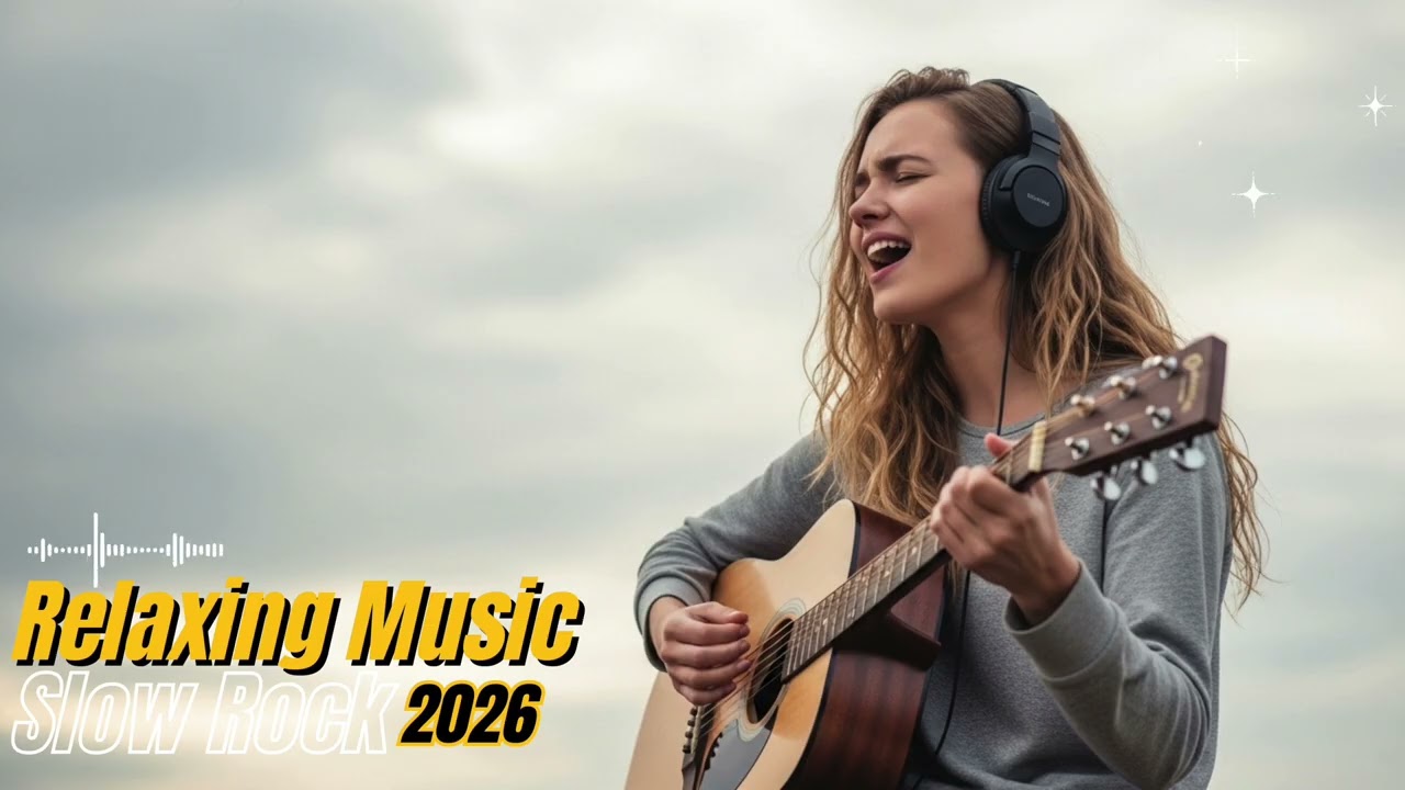 Soft Rock Cloudy Sky ☁️ Calm Guitar Instrumental for Relaxing Mood
