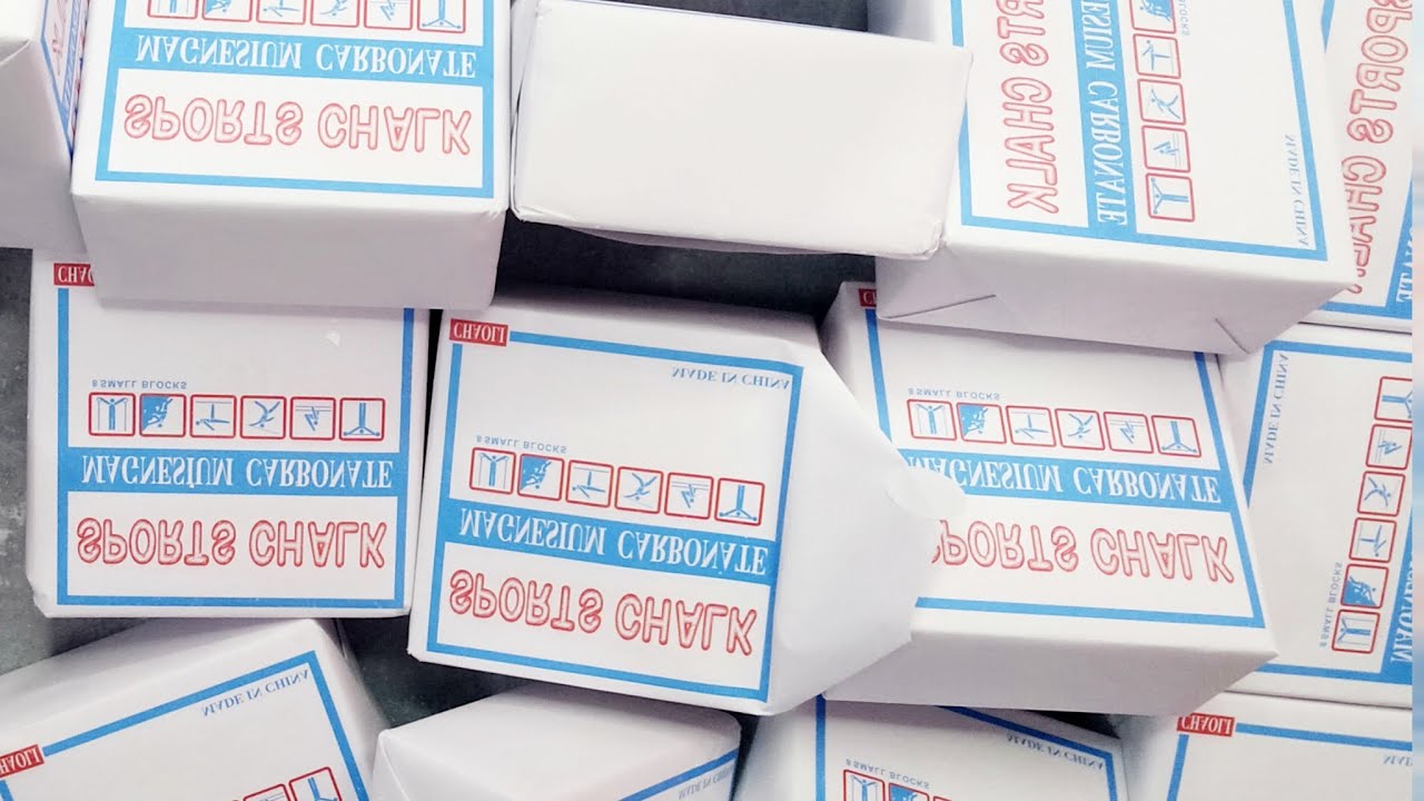 Fresh gym chalk blocks #asmr #satisfying #gymchalk