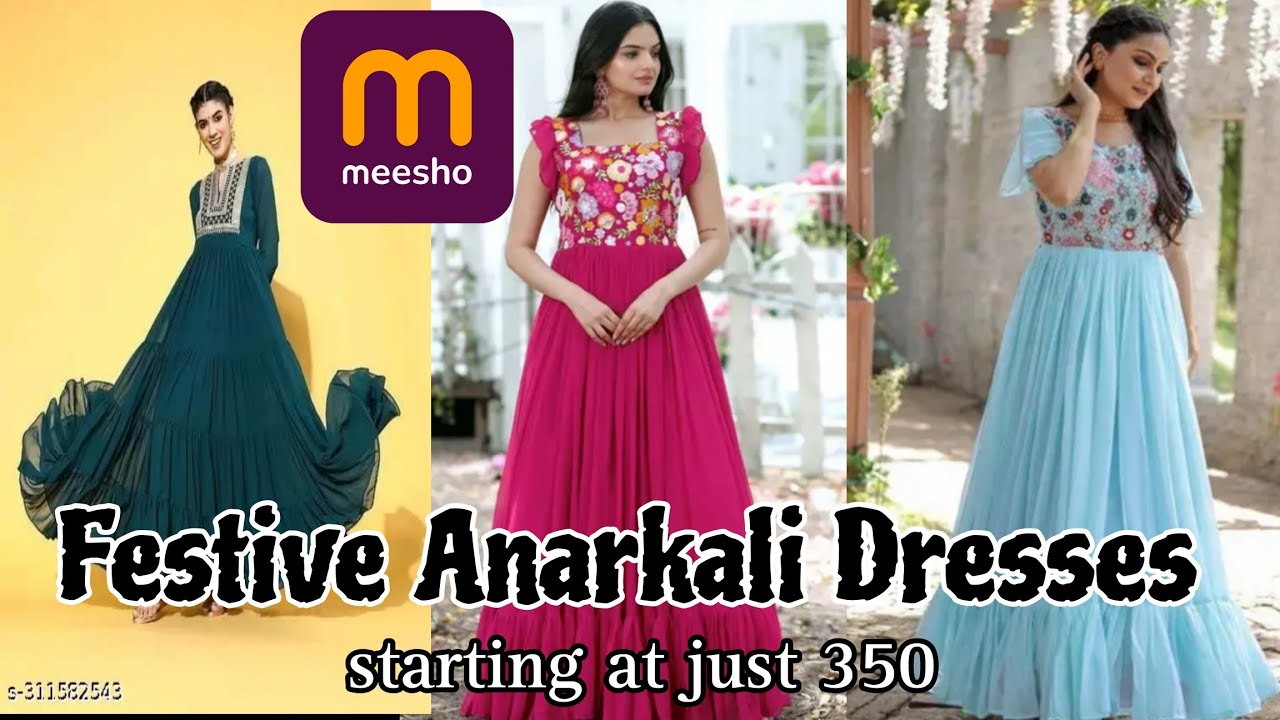 Meesho Festive Anarkali Dresses Haul || Review & Tryon || Ethnic Wear #meesho #anarkali #festivewear