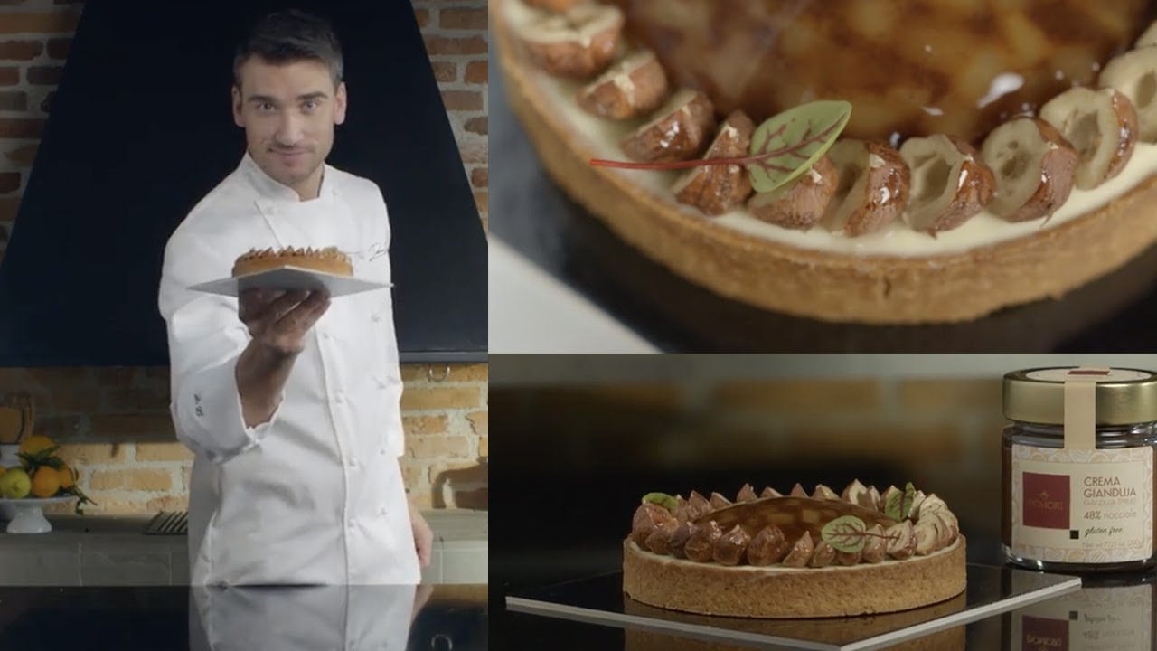 Crostata con crema spalmabile Gianduja Domori - Chef Damiano Carrara