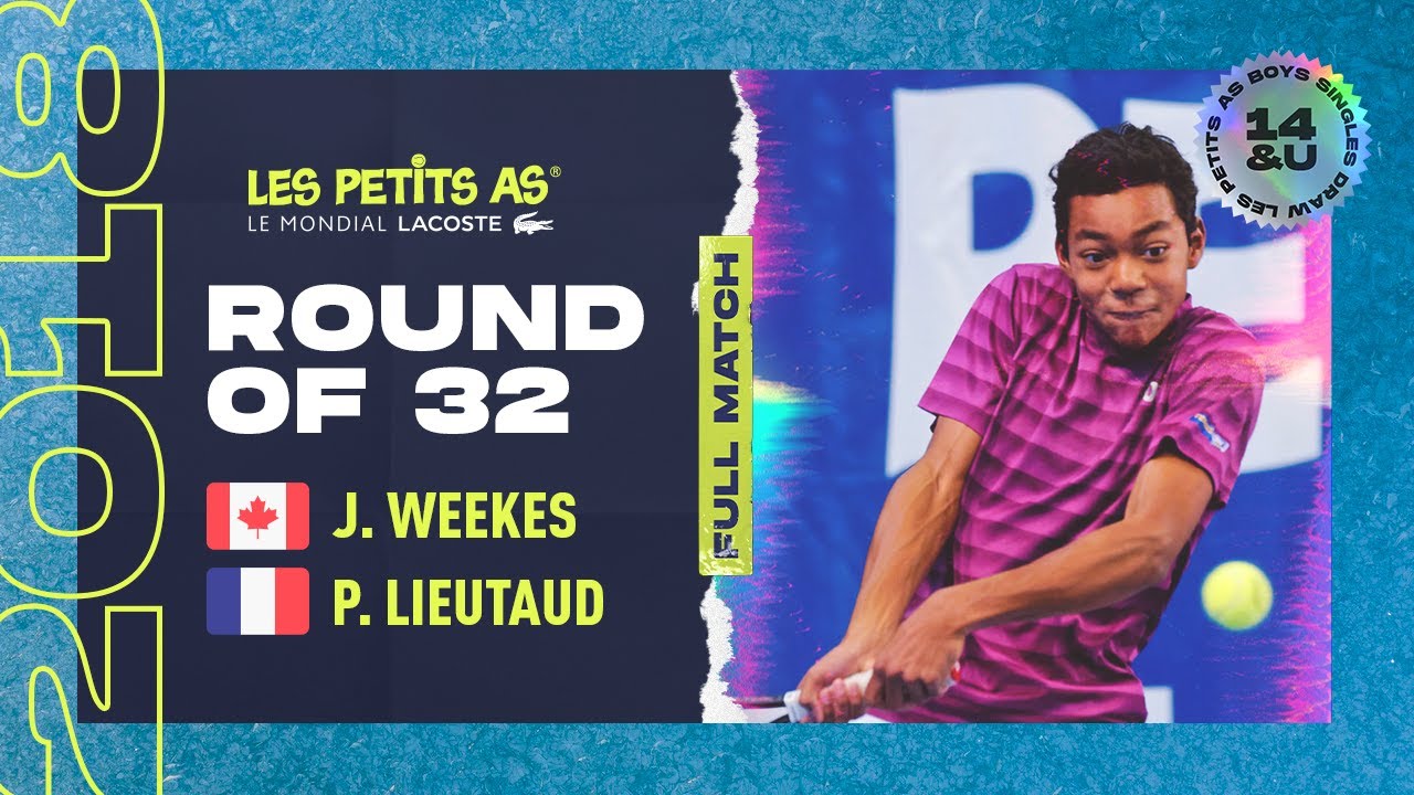 Les Petits As 2018 | Boys Round of 16 | Sean Cuenin vs. Jordan Weekes