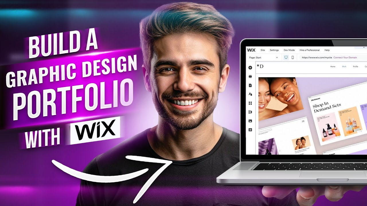 How to Build a Graphic Design Portfolio Website with Wix | 2024 Beginner Tutorial - Step by Step