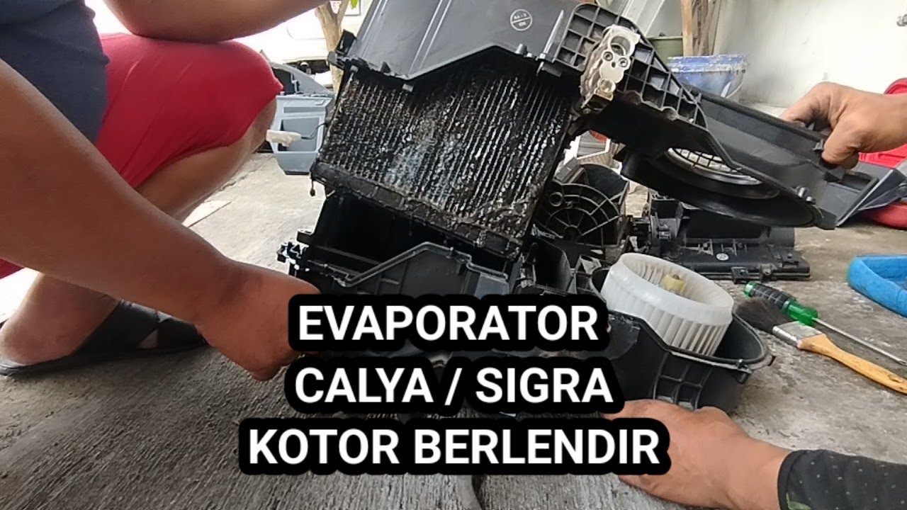 Melepas evaporator calya sigra || melepas dasboard calya sigra || cuci evaporator