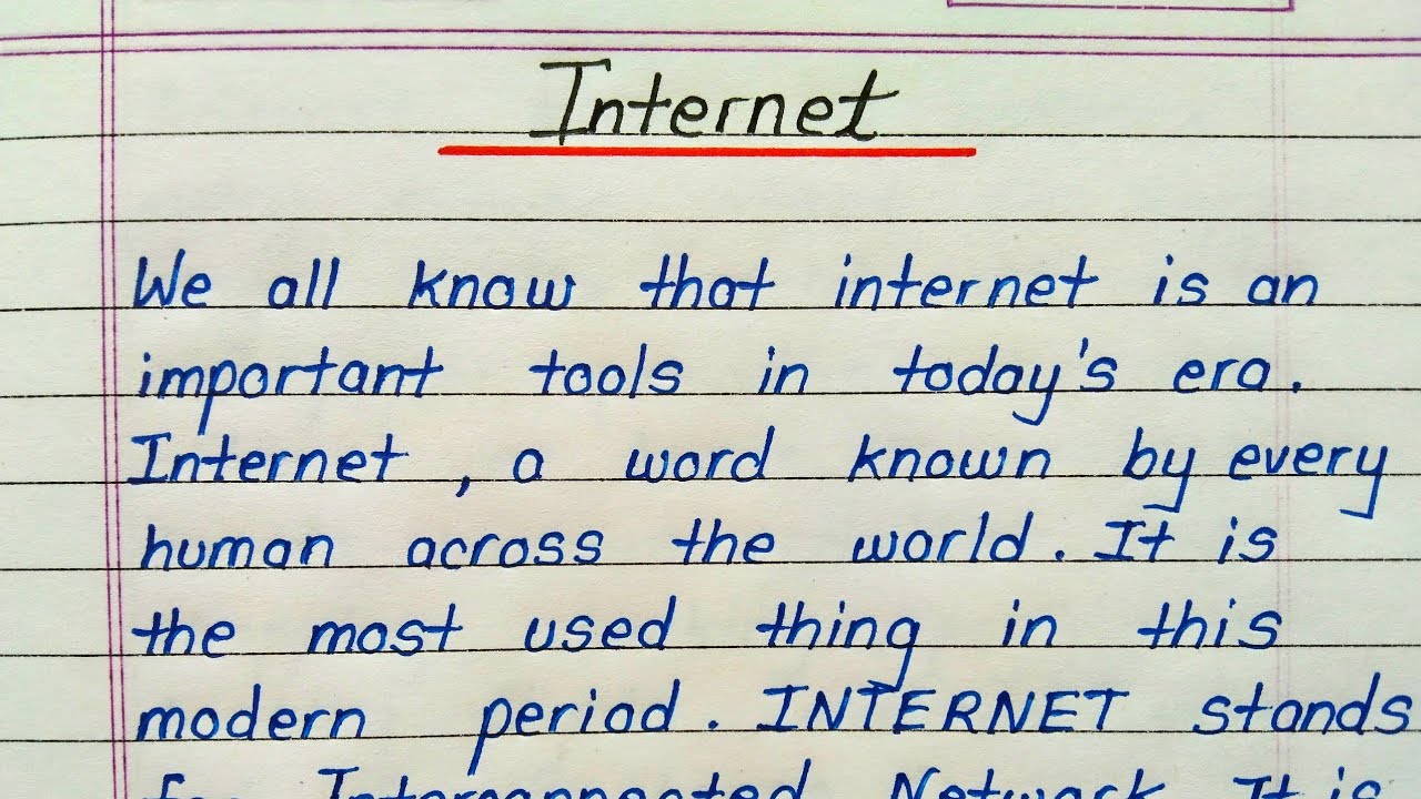 Internet essay writing in english