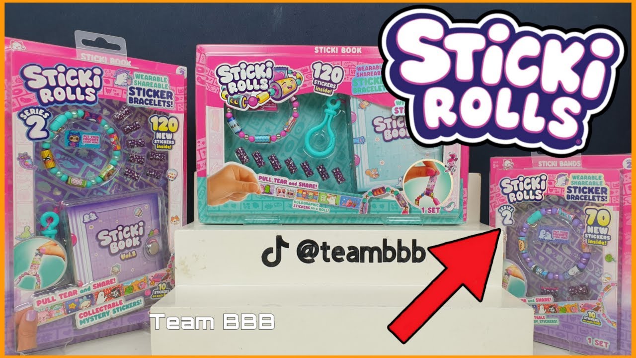 STICKI ROLLS! Series 1 and Series 2 Unboxing special! Sticki Book And Bracelets