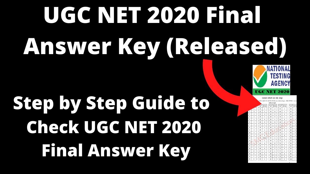 UGC NET 2020 Final Answer Key (Released) - How to Check UGC NET 2020 Final Answer Key