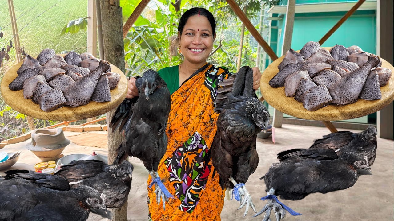 সাহেবের বড়দিনে আজ দুটো কড়কনাথ মুরগি দারুন জমিয়ে খাওয়া হলো | Village Style Chicken Curry