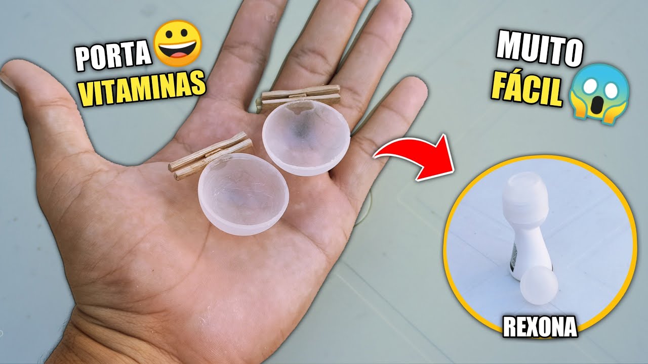 😱 VEJA COMO É FÁCIL | PORTA VITAMINAS FEITO COM BOLINHA DE REXONA