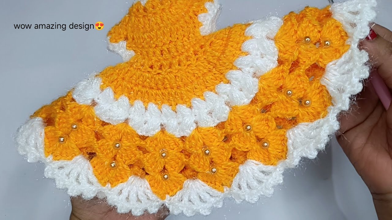 एकदम आसान तरीके से बनाएँ 4,5 नं.गोपाल जी की वुलन् ड्रेस ll how to make crochet new design dress