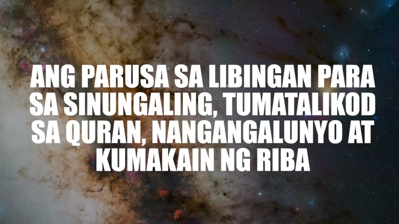 Ang Parusa sa Libingan para sa Sinungaling, Tumatalikod sa Quran, Nangangalunya at Kumakain ng Riba