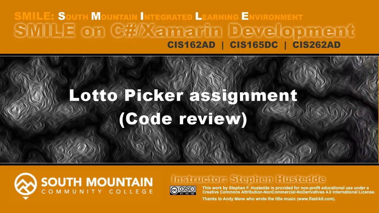 C#/Xamarin Cohort 04I1 - Lotto Picker code review