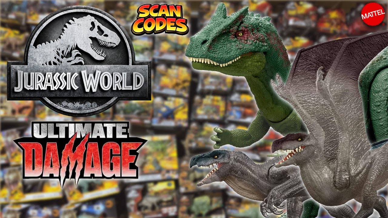 Jurassic World Ultimate Damage Allosaurus & Mutadons + Scan Codes!