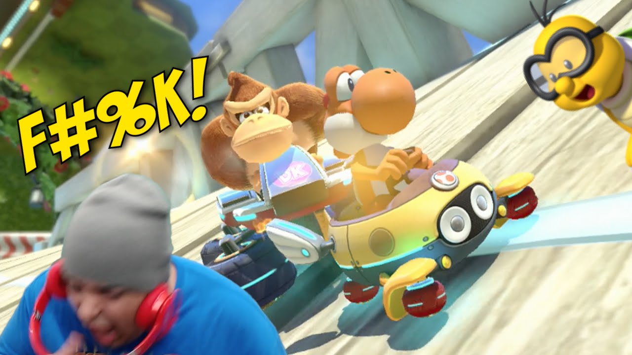 ORENGE YOSHI VS. DONKEY B#TCH ASS!! [MARIO KART 8]