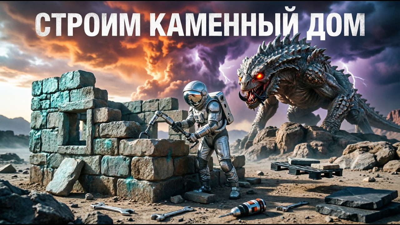 Продолжаем выживать в Icarus: Dangerous Horizons.   Начинаем строить каменный дом #2