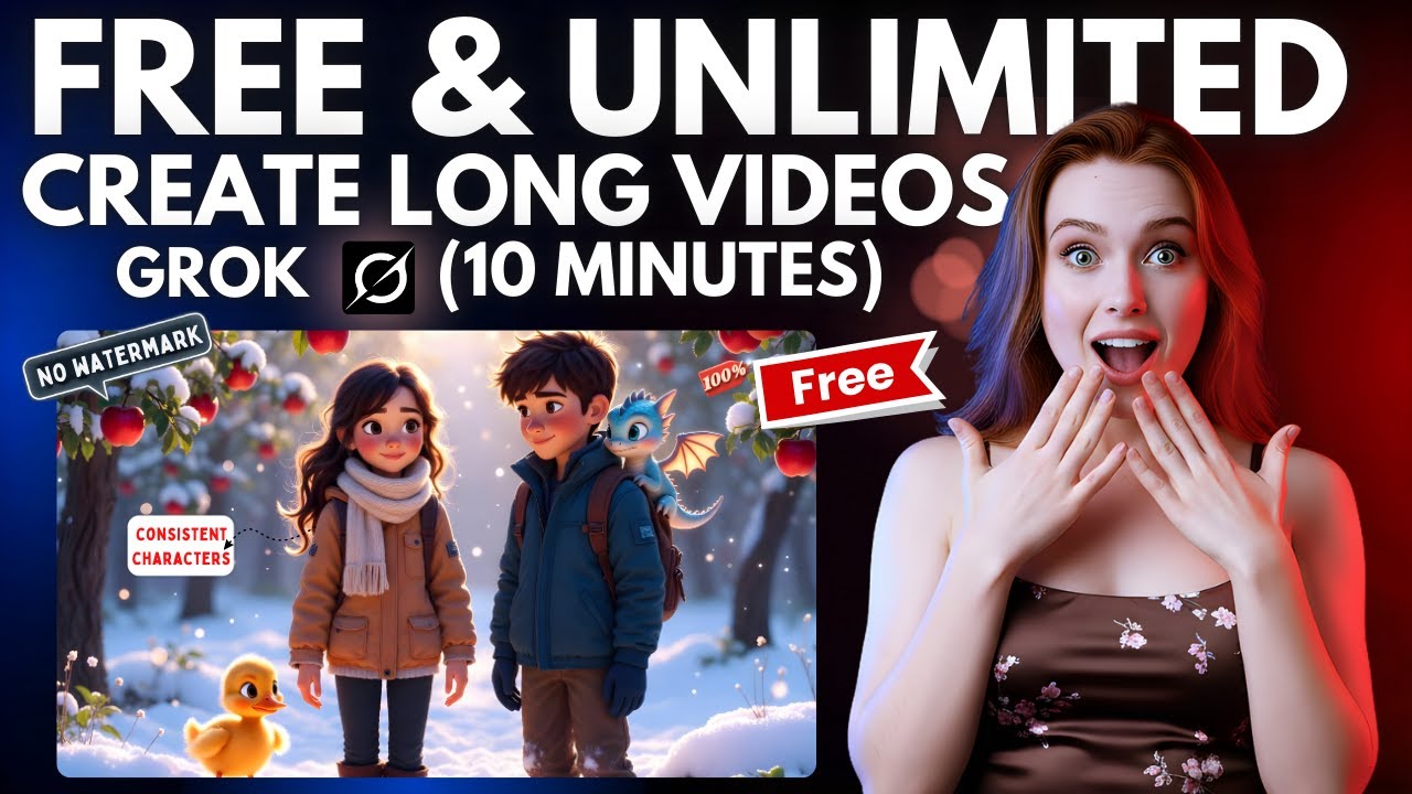 How to Generate LONG AI VIDEOS with Grok AI (2026) | 100% FREE & Unlimited (No Watermark)