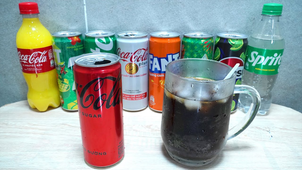 Pouring Coca Cola into a cup with ice cold, satisfying [Fun ASMR TECHS]