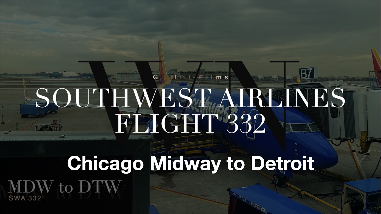 Southwest Airlines 332 Chicago Midway to Detroit