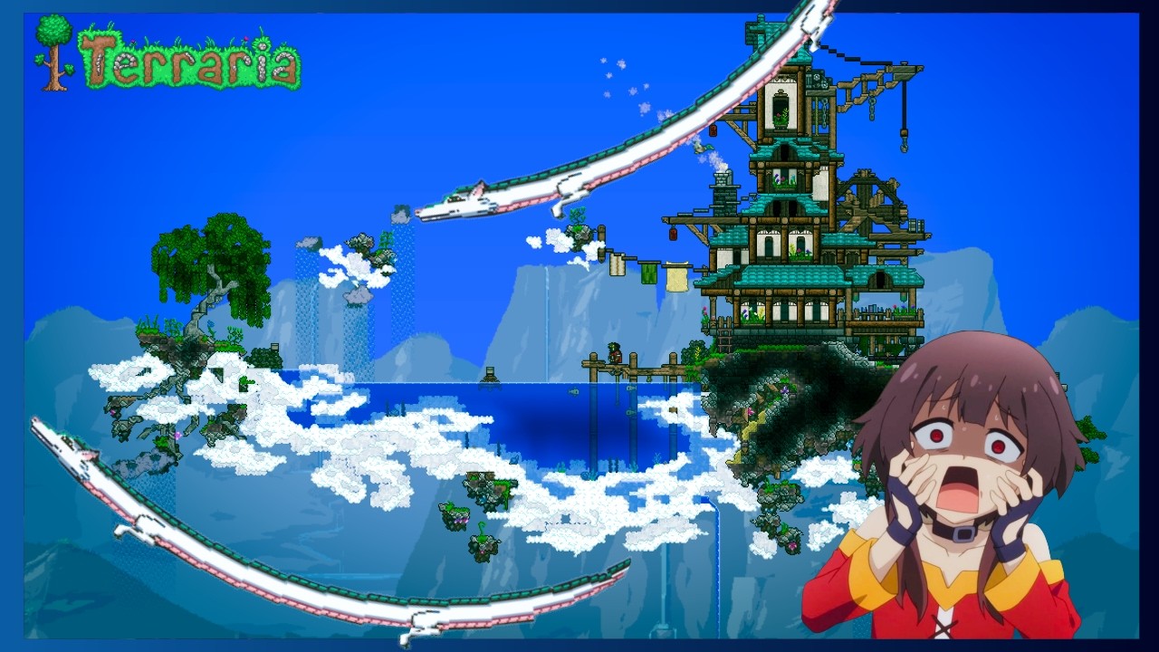 🔴¿HAY ALGUIEN AHÍ ARRIBA? 🏝️ Explorando el CIELO de Terraria con Megumin I Dario Dagger #terraria
