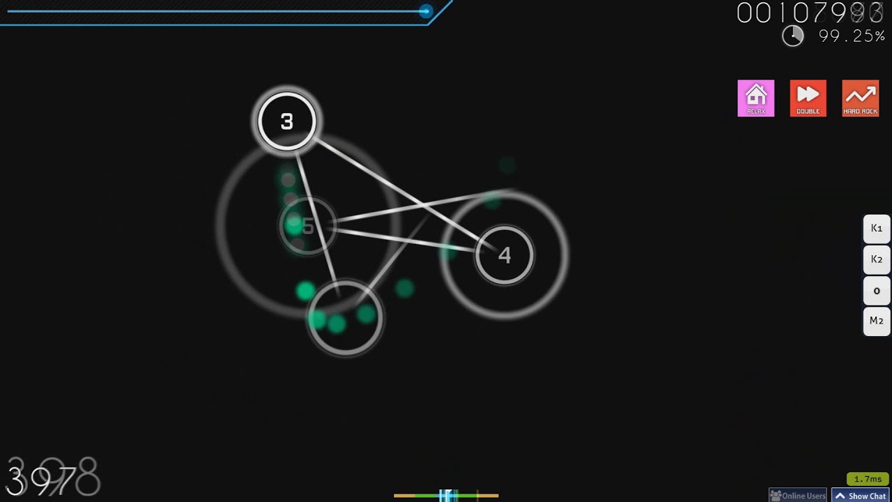 [osu!rx] 9.32* Crywolf - Eyes Half Closed [Huvafen 2.0] + HRDT - FC 97.67% 1093PP