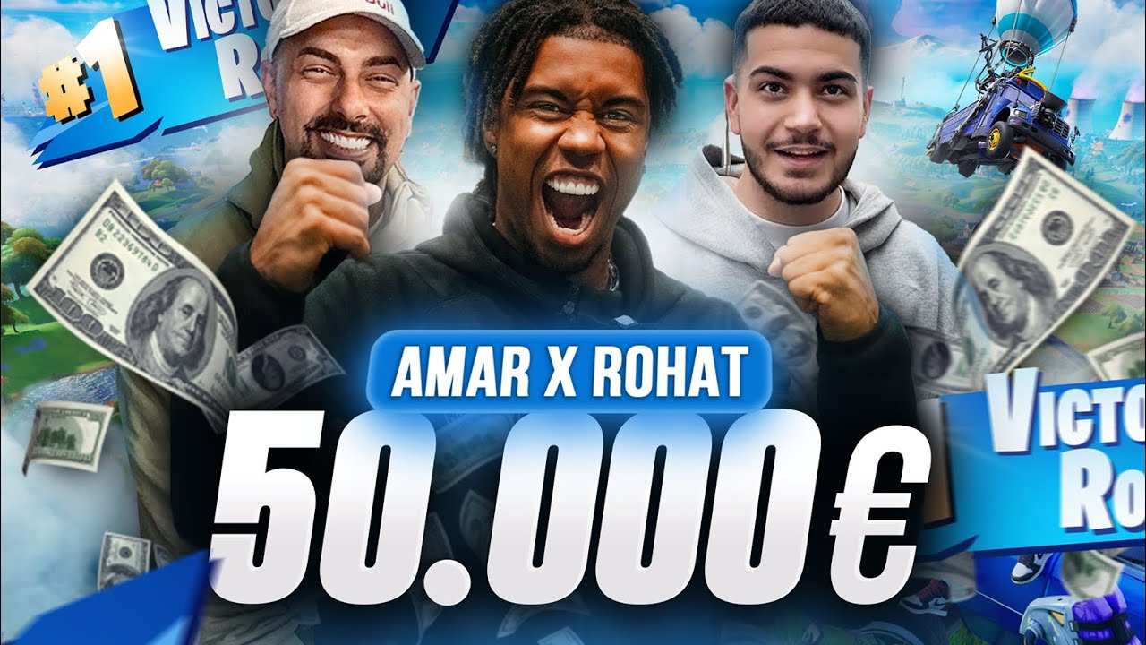 50.000€ FORTNITE CUP! 💸 EARNINGS im AMAR X ROHAT CUP MITGENOMMEN!!! 😍😱🔥