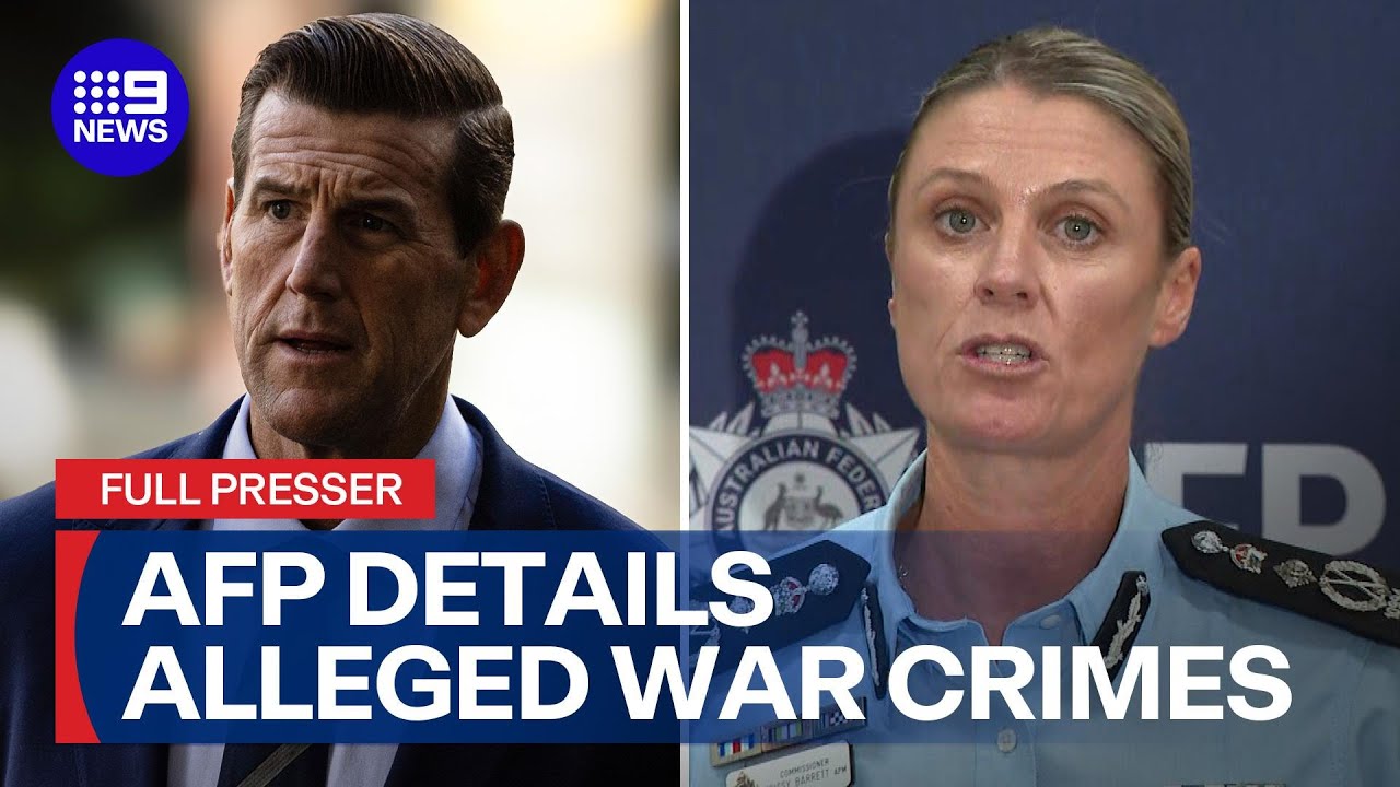 AFP addresses media over arrest of Ben Roberts-Smith | 9 News Australia