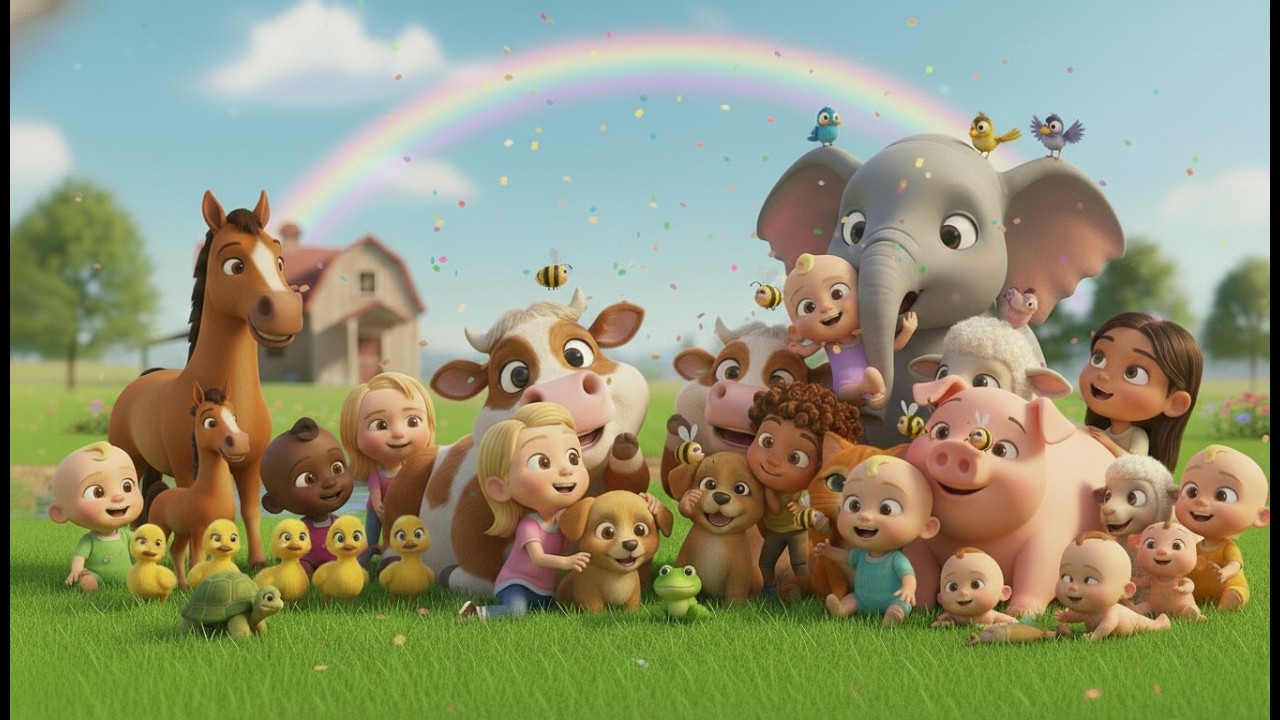 Mama Animals & Baby Fun Song