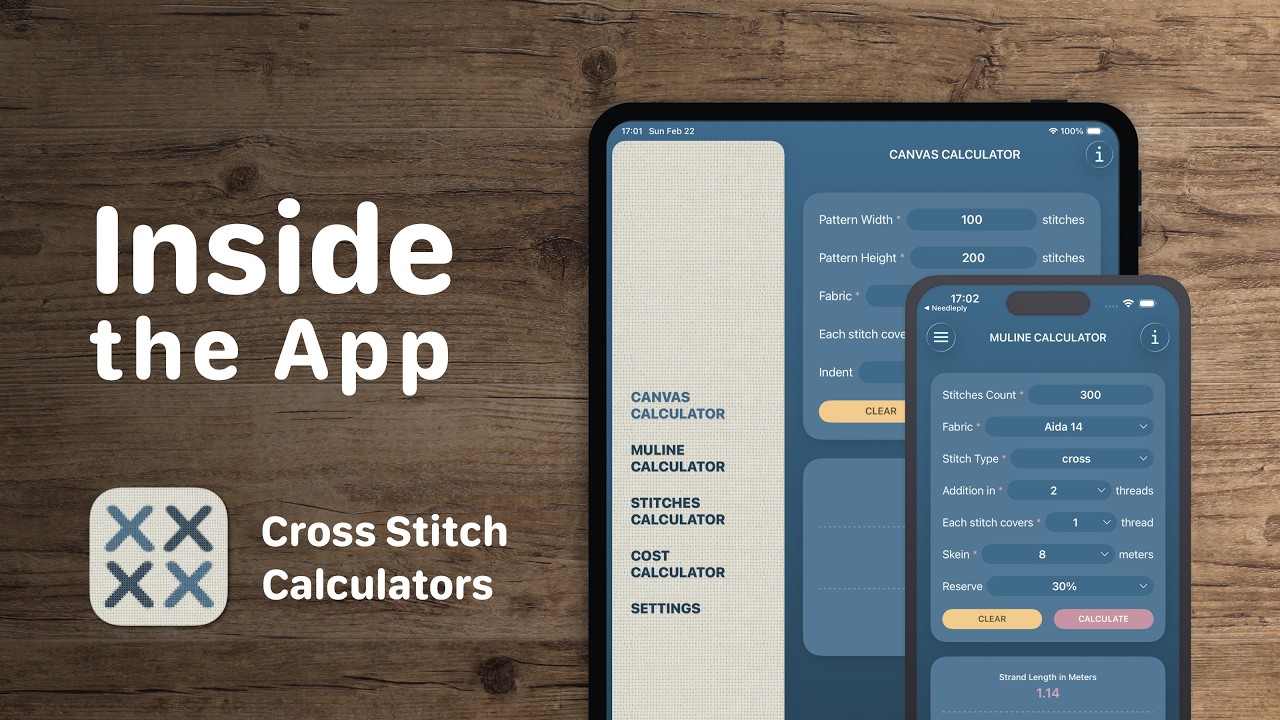 Cross Stitch Calculators: Inside the App