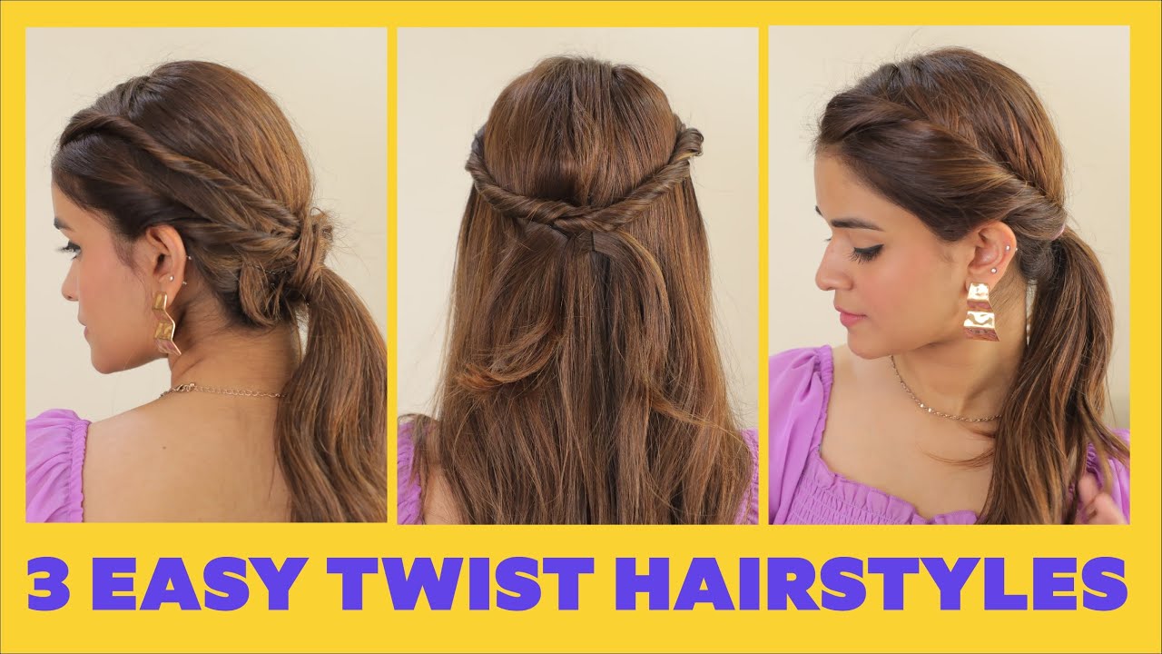 3 Easy Twist Hairstyles | DIY Easy SUMMER Hairstyles For Beginners | Be Beautiful