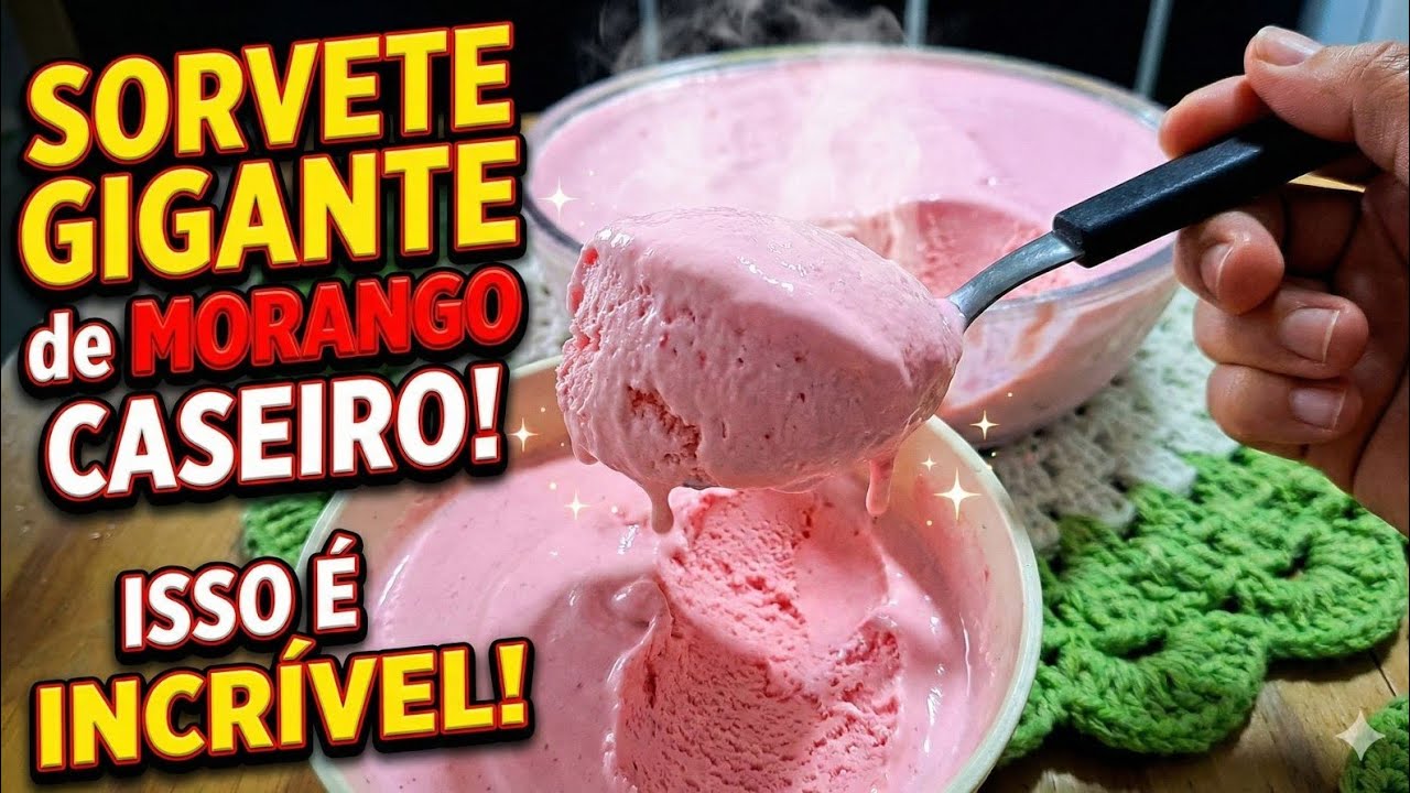 SORVETE CASEIRO SUPER CREMOSO E FÁCIL🍦 | RENDE MUITO