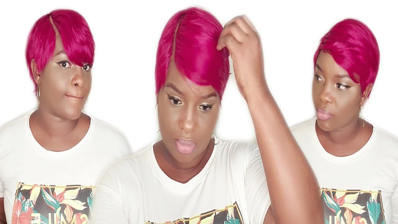 #perruque courte avec raie invisible / #short wig with invisible parting