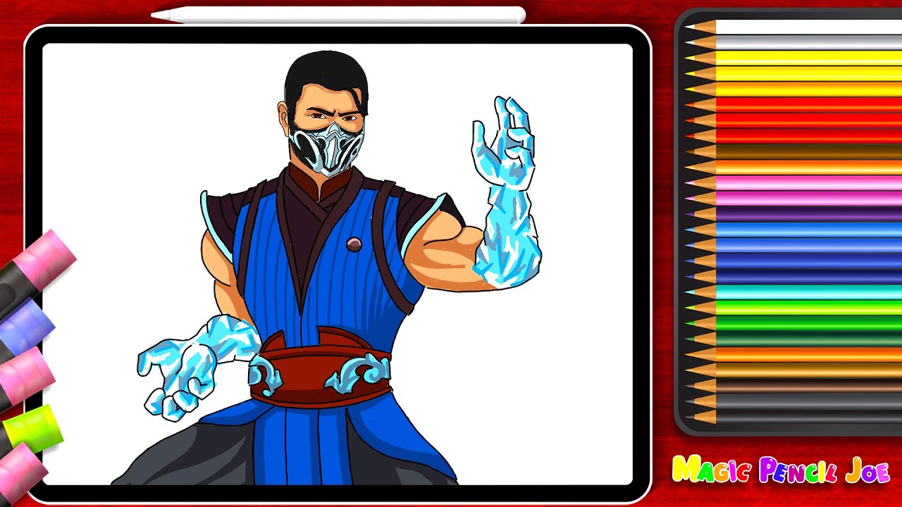 How to Draw Sub-Zero from Mortal Kombat | Easy Step-by-Step Tutorial