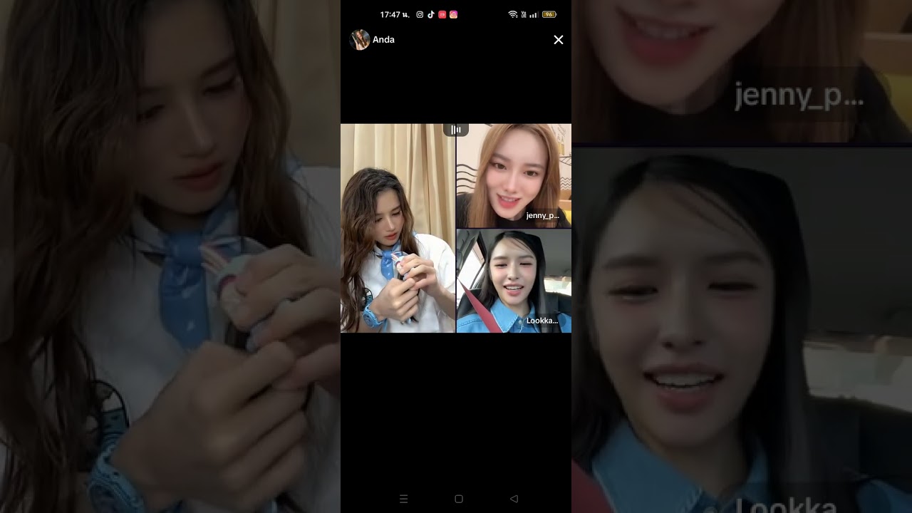 24.08.05 'anda' live Tiktok with Jenny, Lookkaew,Praewa