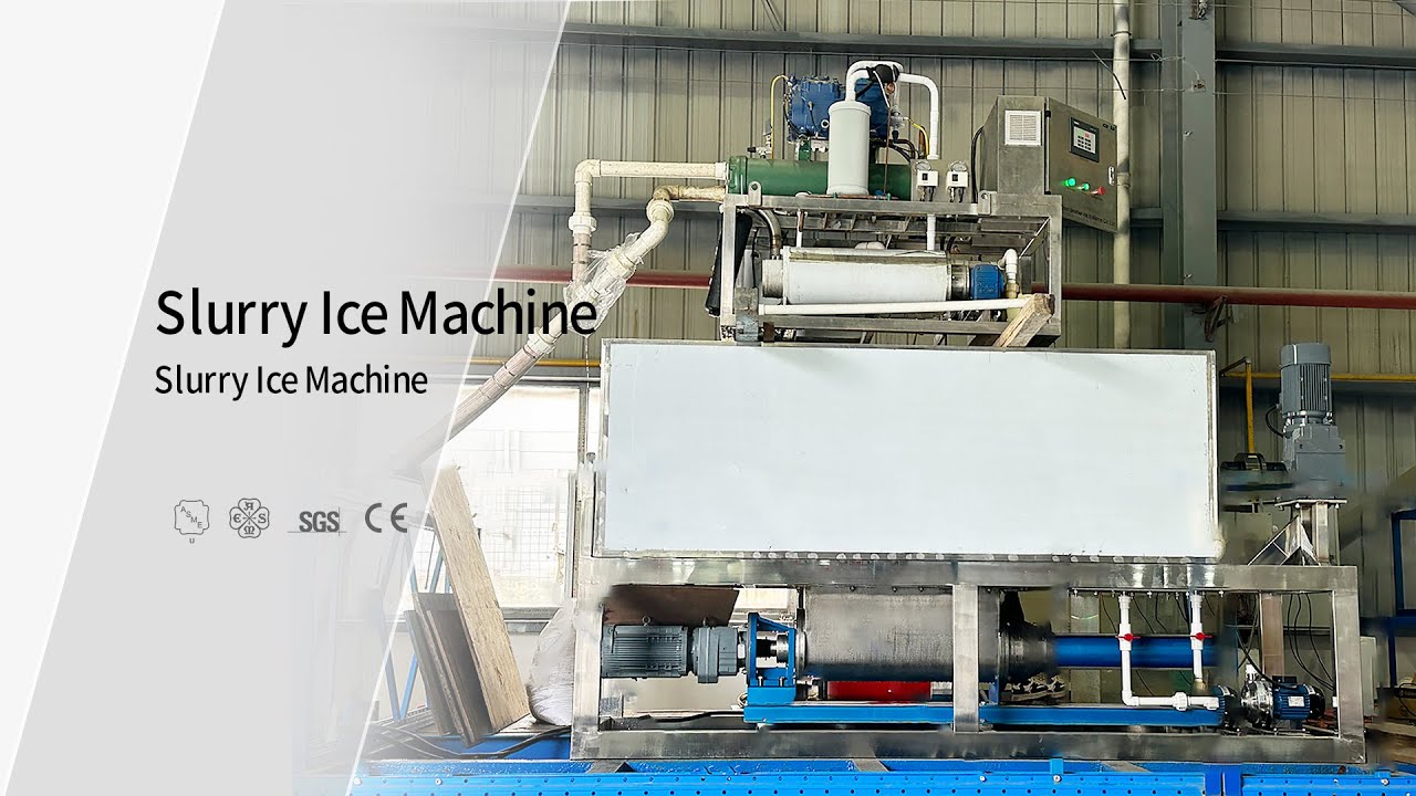 New style extruded ice slurry machine completed testing in ICESTA workshop...