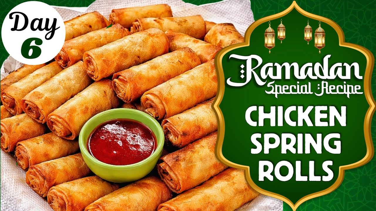 Ramadan Series 6 | how to make chicken spring roll | #cooking #ramadan #recipe 