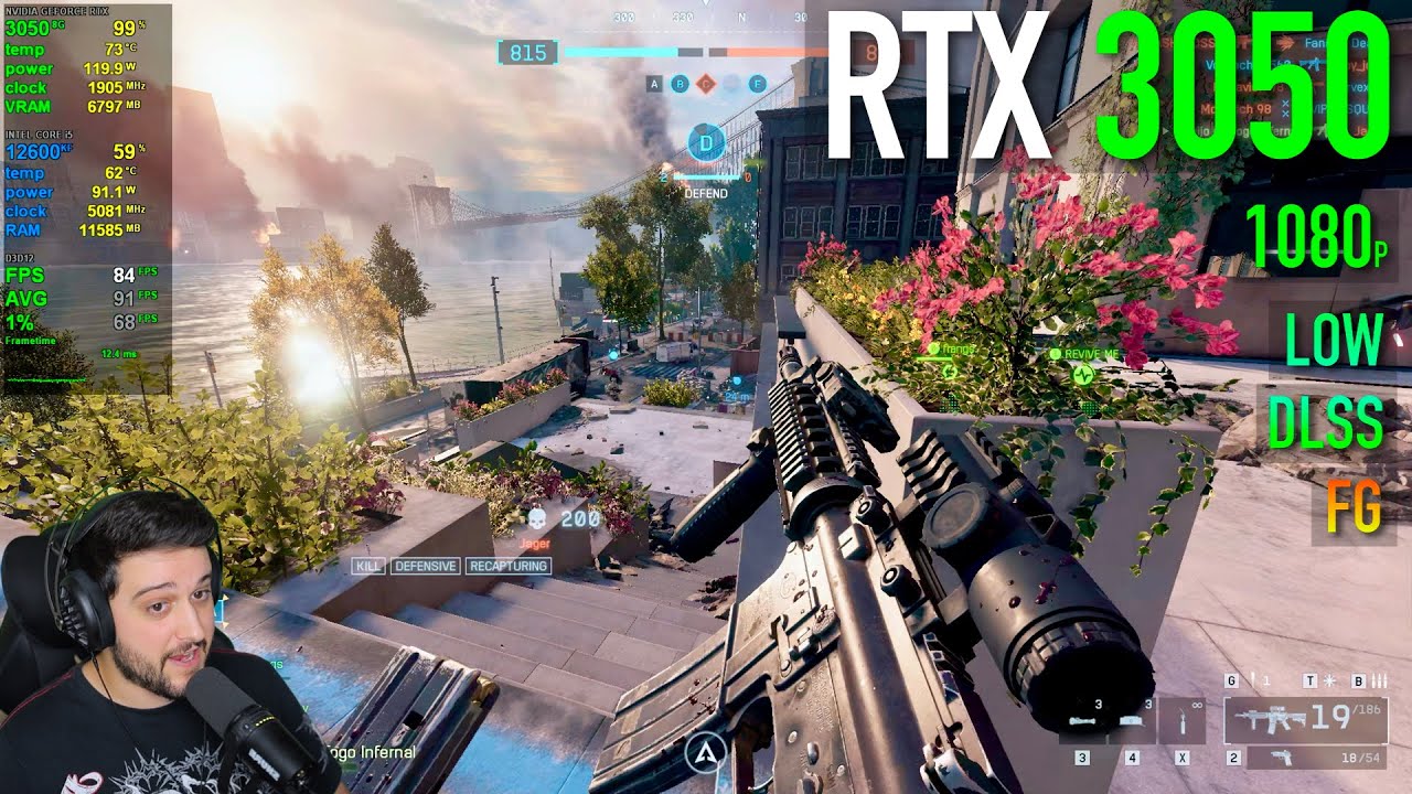 RTX 3050 &mdash; Battlefield 6 &mdash; игра 2025 года. Хорошо работает на этом?! Наконец-то!