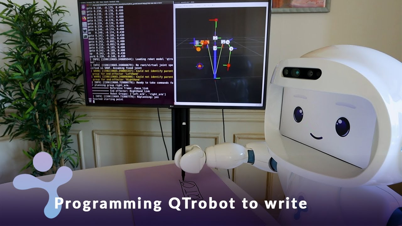Programming QTrobot to teach writing to children with special need education