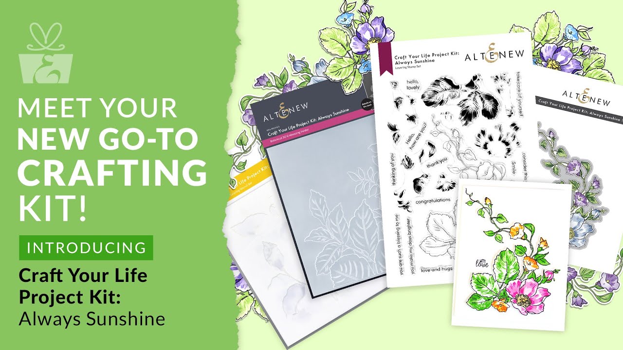 Enjoy Craft Your Life Project Kit: Always Sunshine - Stamps, Die, Stencils & Embossing Folder