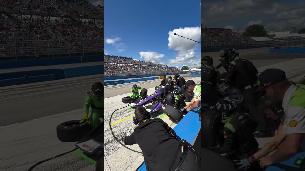 Conor Daly y Juncos Hollinger Pit Stop INDYCAR Milwaukee Mile 2025 Final