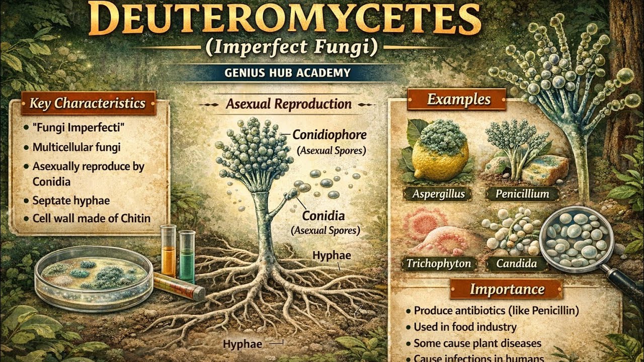 Deuteromycetes (Imperfect Fungi) | Characteristics, Reproduction & Examples | Kingdom Fungi