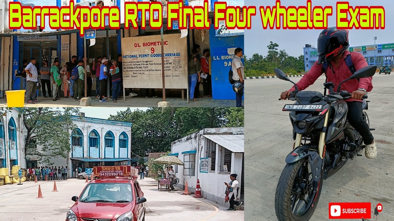 Barrackpore RTO Four Wheeler Driving Test Today, 2025 | Full Guide with 8 Shape Bike ||