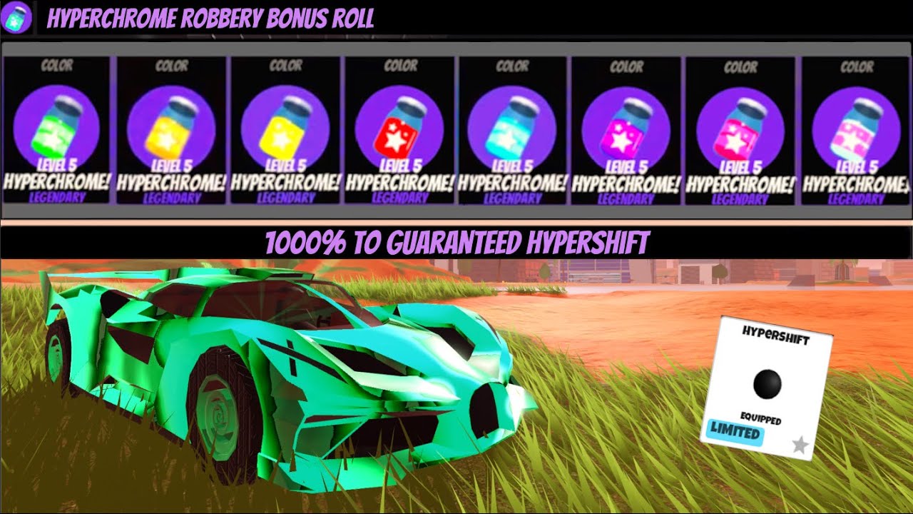 GETTING THE OG HYPERSHIFT AFTER PAIN OF GRINDING  LEVEL 5 HYPERCHROMES IN ROBLOX JAILBREAK...