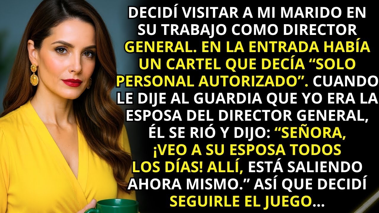 Decidí visitar a mi marido en su trabajo como CEO. En la entrada, fui retenida por…