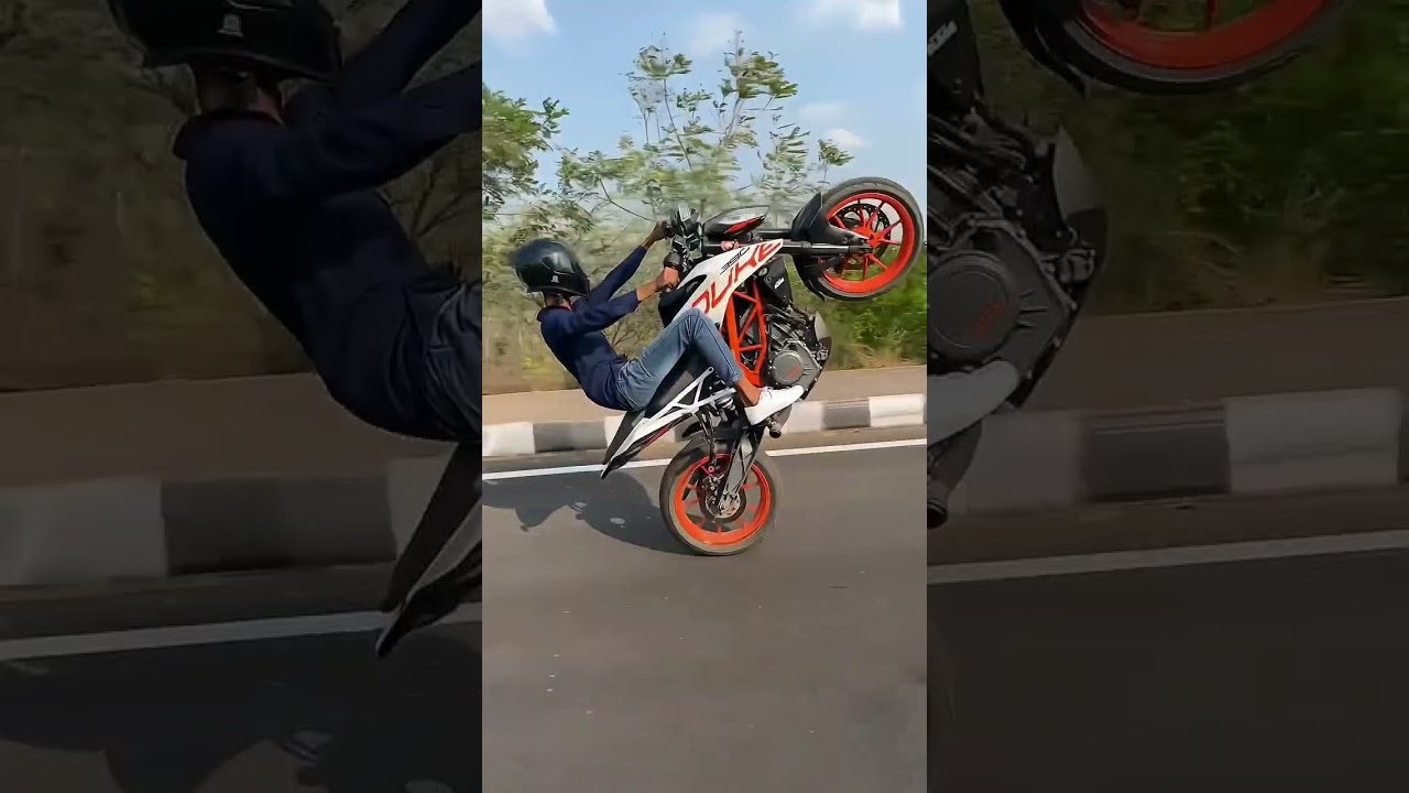 ❤️&zwj;🔥Ktm_Duke⭕️Smooth Wheeling Stunt🚀Highway Bike Stunt🥶Keep Supporting Me🥰#shortsfeed #trending