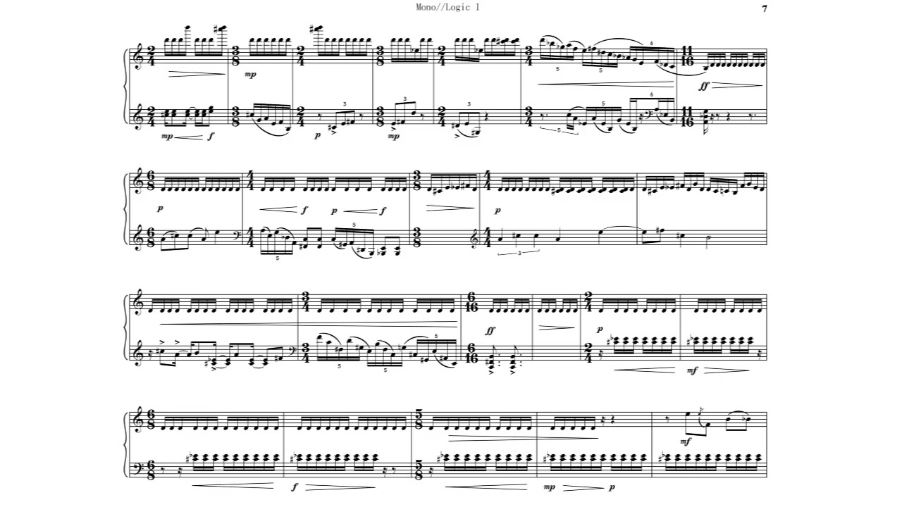 Matt A. Mason - Mono//Logic I for Piano (2021) [Score-Video]