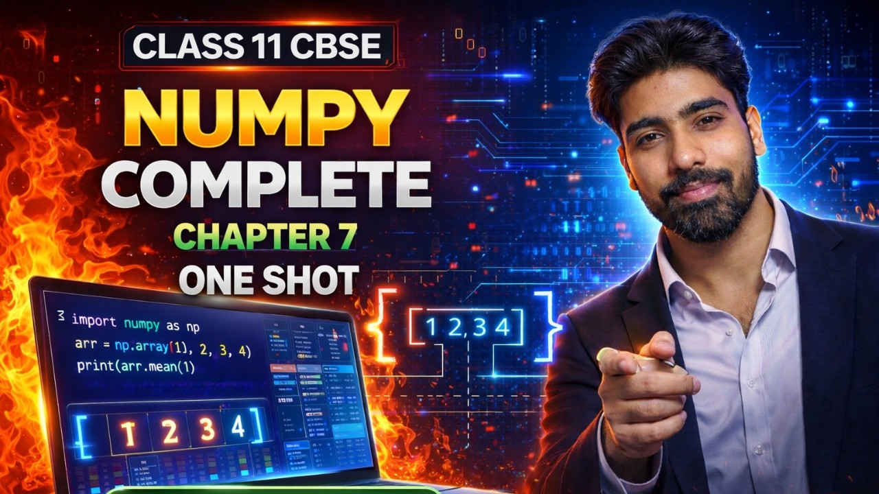 NumPy Full Chapter 7 | Class 11 IP | CS | Oneshot Complete