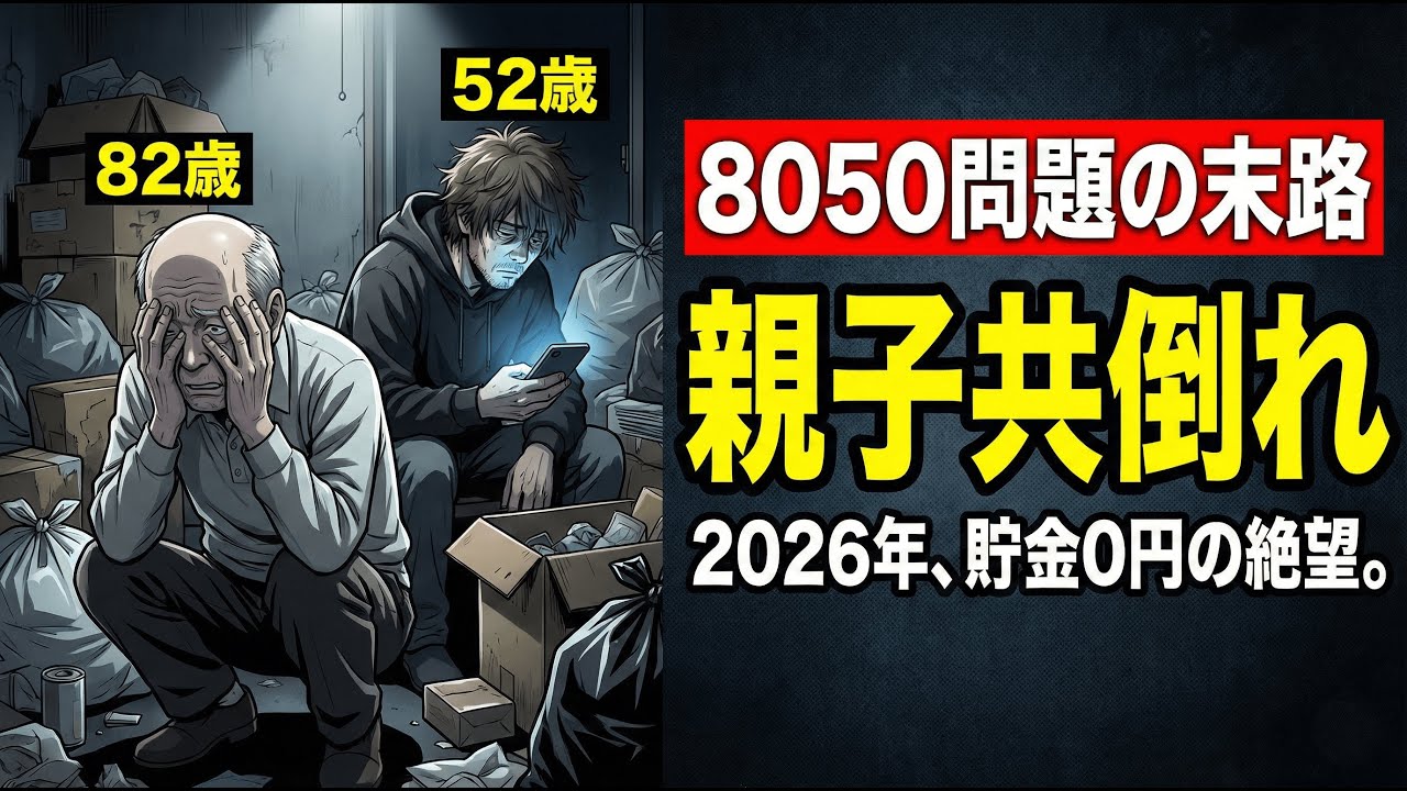 【8050問題の末路】52歳ひきこもりの息子を養う82歳父の絶望。2026年、貯金が底をつき『一家心中』を考えた夜。親が死んだ後、残されるゴミ屋敷と残酷な現実
