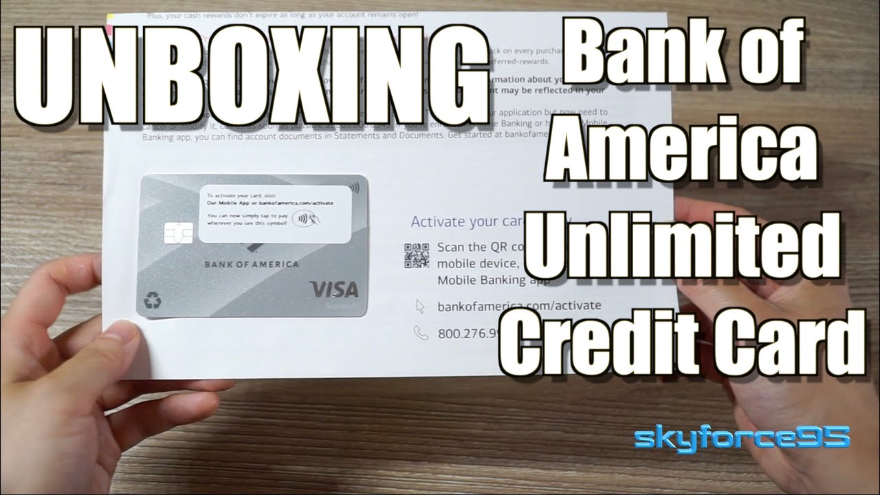 Bank of America Unlimited Cash Rewards Credit Card Application & Unboxing