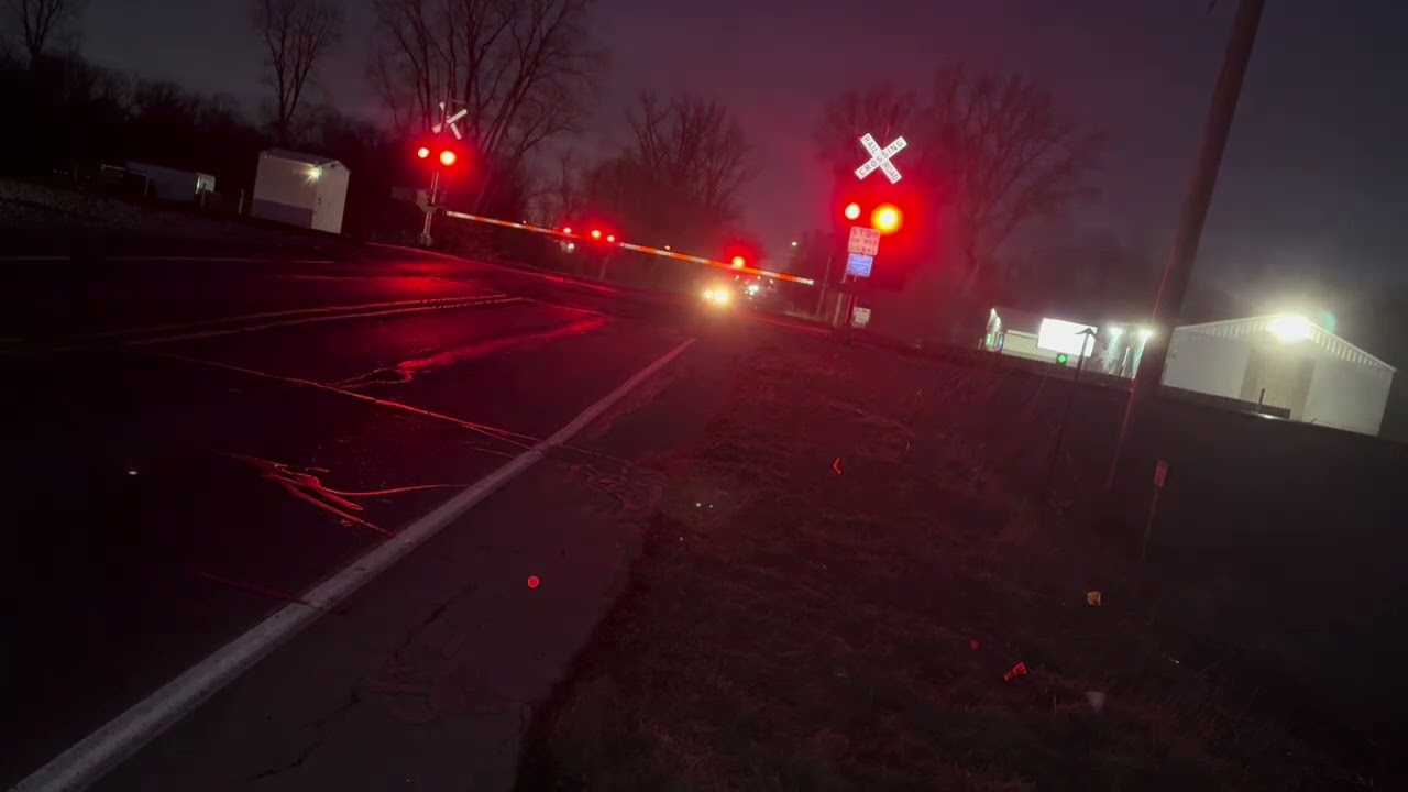 Eastbound Amtrak train at Falahee Road 