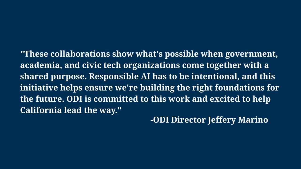 Governor Newsom announced new initiatives to accelerate responsible AI in state government.